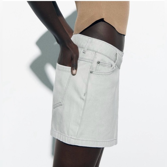 Zara Denim Wrap Skort - Picture 4 of 5